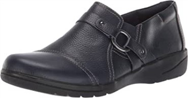 Zapato De Salón Cheyn Fame De Mujer En Piel Azul Marino De Clarks