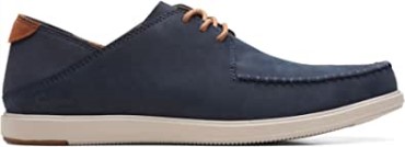 Corbata Bratton Para Hombre Clarks Nubuck Azul Marino Oxford