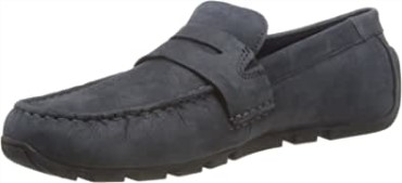 Mocasín Con Barra Oswick Para Hombre De Nubuck Azul Marino Clarks