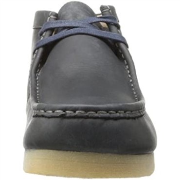Botas Chukka Stinson Hi De Clarks En Nubuck Azul Marino Para Hombre