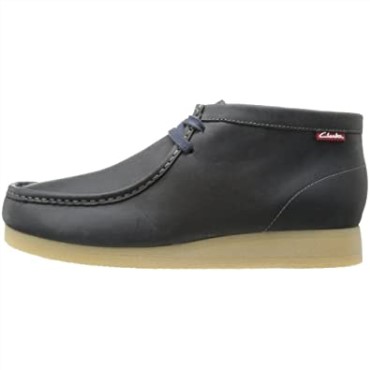 Botas Chukka Stinson Hi De Clarks En Nubuck Azul Marino Para Hombre