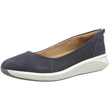Mules Clarks Un Rio Vibe Para Mujer En Nubuck Azul Marino