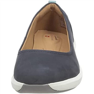Mules Clarks Un Rio Vibe Para Mujer En Nubuck Azul Marino