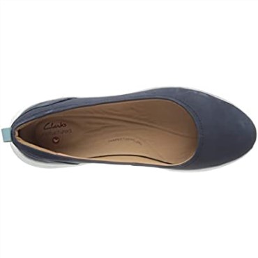 Mules Clarks Un Rio Vibe Para Mujer En Nubuck Azul Marino