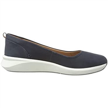Mules Clarks Un Rio Vibe Para Mujer En Nubuck Azul Marino