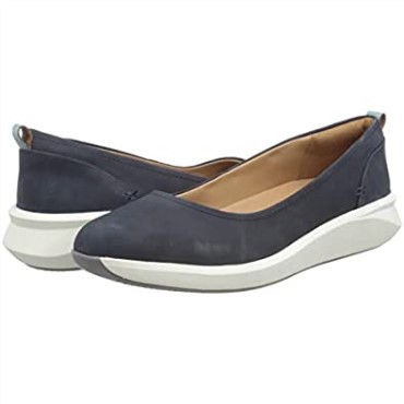 Mules Clarks Un Rio Vibe Para Mujer En Nubuck Azul Marino