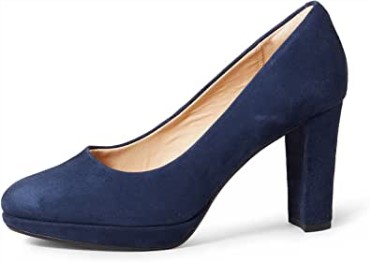 Zapatos De Salón Con Puntera Cerrada Kendra Sienna De Ante Azul Marino Clarks Para Mujer
