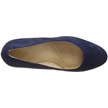 Zapatos De Salón Con Puntera Cerrada Kendra Sienna De Ante Azul Marino Clarks Para Mujer