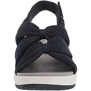 Sandalia Plana De Mujer Clarks Arla Meg De Textil Azul Marino