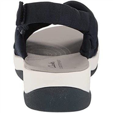 Sandalia Plana De Mujer Clarks Arla Meg De Textil Azul Marino