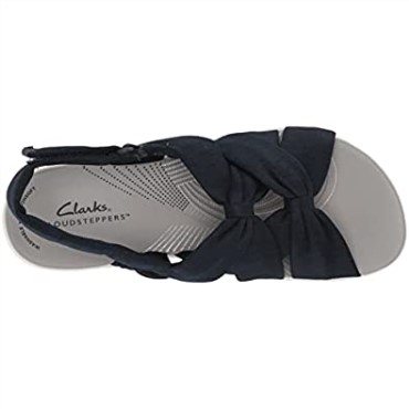 Sandalia Plana De Mujer Clarks Arla Meg De Textil Azul Marino