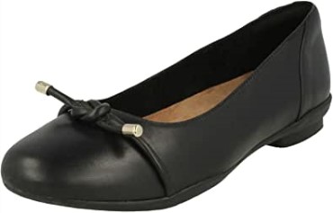 Clarks Neenah Poppy Zapatos De Salón Anchos De Mujer Negro