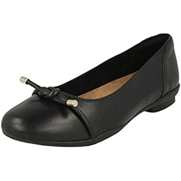Clarks Neenah Poppy Zapatos De Salón Anchos De Mujer Negro