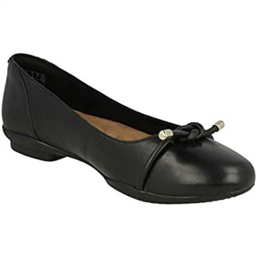 Clarks Neenah Poppy Zapatos De Salón Anchos De Mujer Negro