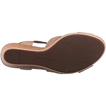 Sandalia Con Cuña Clarks Helio Latitude Para Mujer En Piel Nude