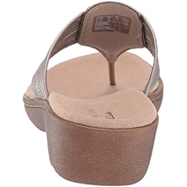 Sandalia Clarks Phebe Carman De Cuero Metalizado Peltre Para Mujer