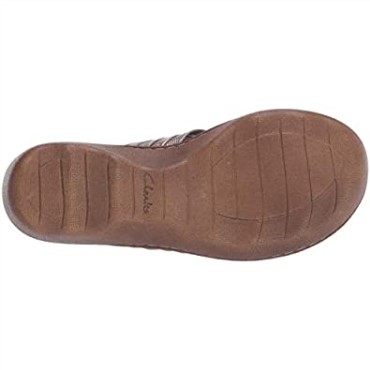 Sandalia Clarks Phebe Carman De Cuero Metalizado Peltre Para Mujer