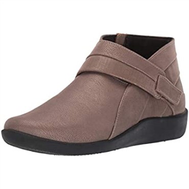 Botines Clarks Sillian Rani De Mujer Sintético Metalizado Peltre