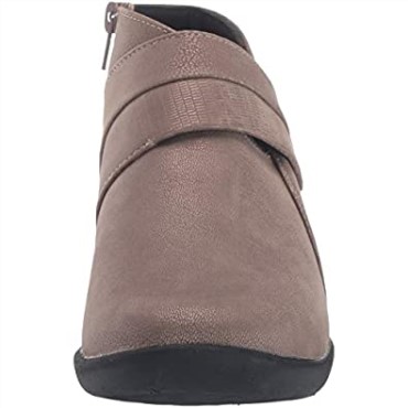 Botines Clarks Sillian Rani De Mujer Sintético Metalizado Peltre