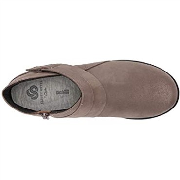 Botines Clarks Sillian Rani De Mujer Sintético Metalizado Peltre