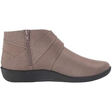 Botines Clarks Sillian Rani De Mujer Sintético Metalizado Peltre