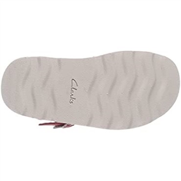 Sandalias Clarks De Cuero Rosa Para Niñas Crown Bloom T Sling Back