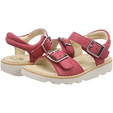Sandalias Clarks De Cuero Rosa Para Niñas Crown Bloom T Sling Back