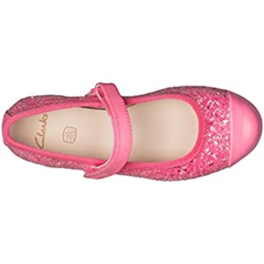 Clarks Rosa Rosa Sintético Rosa Sintético Niño Niña Baile Tap T Bailarinas Niño