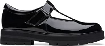 Zapatos De Niño Clarks Prague Brill Charol Negro