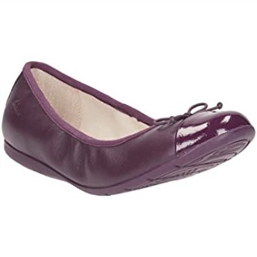 Zapatos De Cuero Para Niñas Clarks Purple Dance Puff Jnr