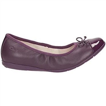 Zapatos De Cuero Para Niñas Clarks Purple Dance Puff Jnr