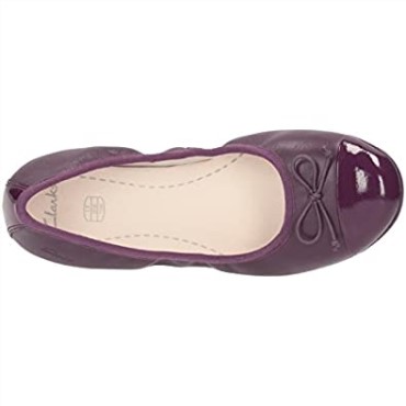 Zapatos De Cuero Para Niñas Clarks Purple Dance Puff Jnr