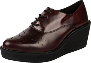 Zapatos Brogue De Mujer Clarks Rojo Burdeos Game Oval