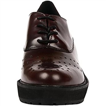 Zapatos Brogue De Mujer Clarks Rojo Burdeos Game Oval