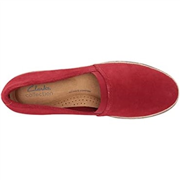 Mocasines De Mujer Clarks Serena Paige De Ante Rojo
