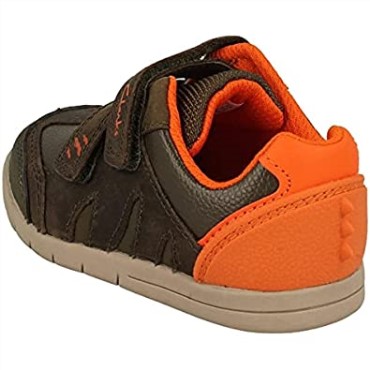 Clarks Rex Play Niño Caqui Verde Cuero Niños Rip Tape Zapatos 6 G Caqui Cuero
