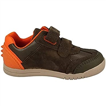 Clarks Rex Play Niño Caqui Verde Cuero Niños Rip Tape Zapatos 6 G Caqui Cuero
