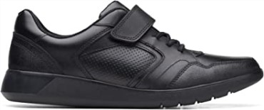 Zapatos De Cuero Para Niños Clarks Scape Bright Negro