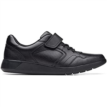 Zapatos De Cuero Para Niños Clarks Scape Bright Negro