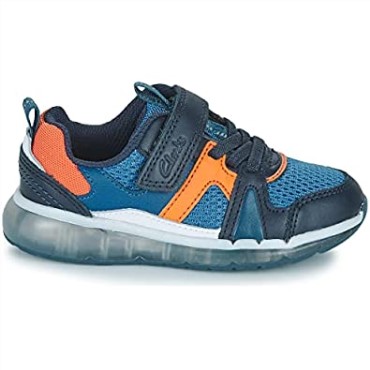 Zapatillas Niño Clarks Spark Flash Ko Azul Combinación De Materiales 1 Niño