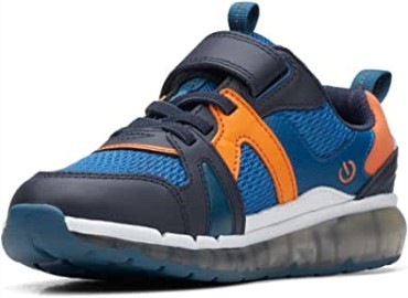 Clarks Spark Flash Ko Azul Combinación De Materiales Niño Zapatillas Niño
