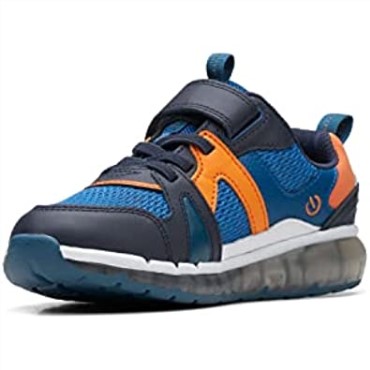 Clarks Spark Flash Ko Azul Combinación De Materiales Niño Zapatillas Niño
