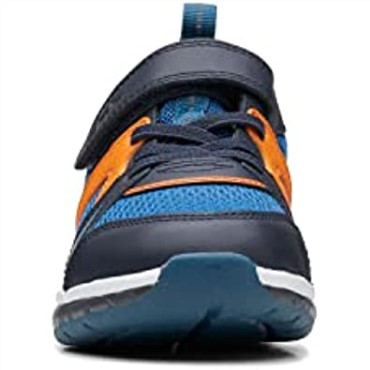 Clarks Spark Flash Ko Azul Combinación De Materiales Niño Zapatillas Niño