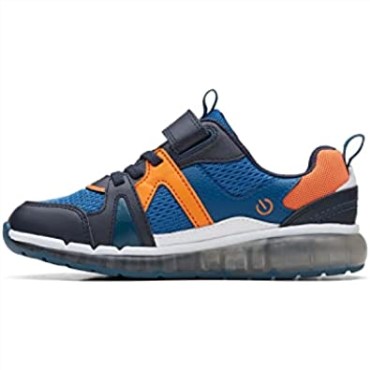 Clarks Spark Flash Ko Azul Combinación De Materiales Niño Zapatillas Niño