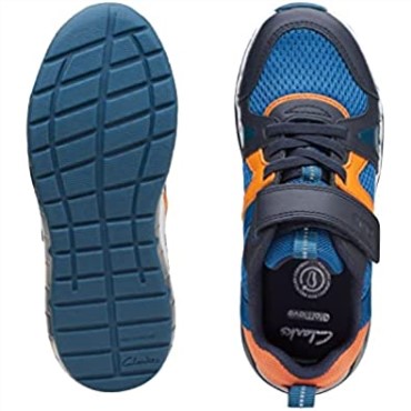 Clarks Spark Flash Ko Azul Combinación De Materiales Niño Zapatillas Niño