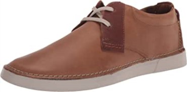 Zapatillas Bajas Clarks Gereld De Cuero Tostado Para Hombre