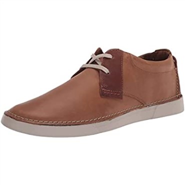 Zapatillas Bajas Clarks Gereld De Cuero Tostado Para Hombre