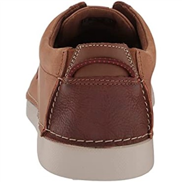 Zapatillas Bajas Clarks Gereld De Cuero Tostado Para Hombre