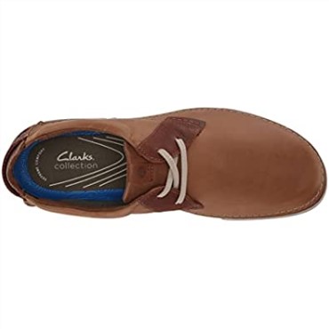 Zapatillas Bajas Clarks Gereld De Cuero Tostado Para Hombre