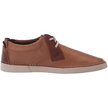 Zapatillas Bajas Clarks Gereld De Cuero Tostado Para Hombre